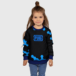 Свитшот детский PUBG синие соты абстракция, цвет: 3D-синий — фото 2
