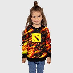 Свитшот детский DOTA2 огенный стиль текстура, цвет: 3D-черный — фото 2
