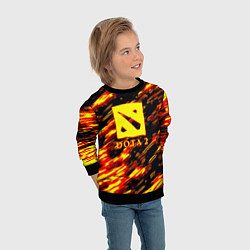 Свитшот детский DOTA2 огенный стиль текстура, цвет: 3D-черный — фото 2