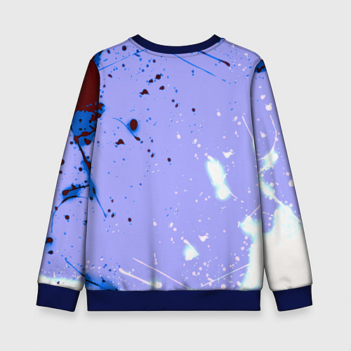 Детский свитшот Forza Horizon краски текстура / 3D-Синий – фото 2