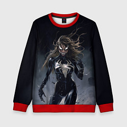 Свитшот детский Женщина Веном, цвет: 3D-красный
