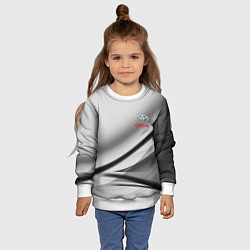 Свитшот детский Toyota texrure grey, цвет: 3D-белый — фото 2