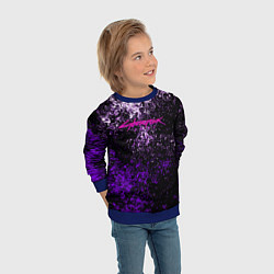 Свитшот детский Cyberpunk брызги красок, цвет: 3D-синий — фото 2