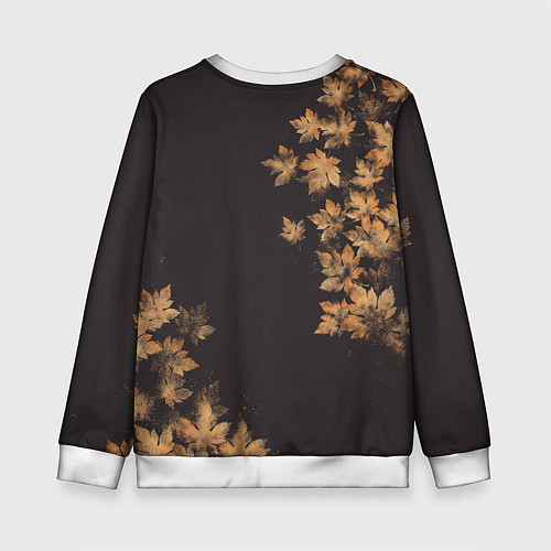 Детский свитшот Осенние листья эффект / 3D-Белый – фото 2