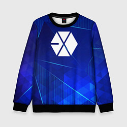 Свитшот детский Exo blue poly, цвет: 3D-черный