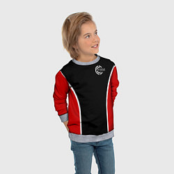 Свитшот детский Черно-красный FIRM, цвет: 3D-меланж — фото 2