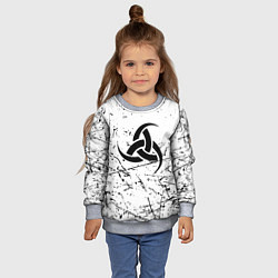 Свитшот детский Символика славянская текстура, цвет: 3D-меланж — фото 2