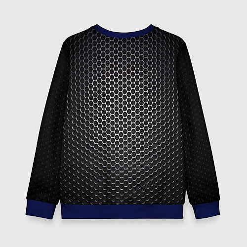 Детский свитшот Карбоновая металлическая сетка / 3D-Синий – фото 2