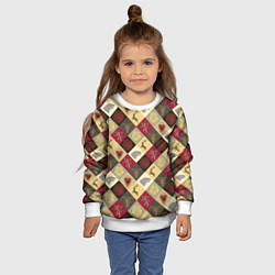 Свитшот детский Лого домов Игра престолов паттерн, цвет: 3D-белый — фото 2