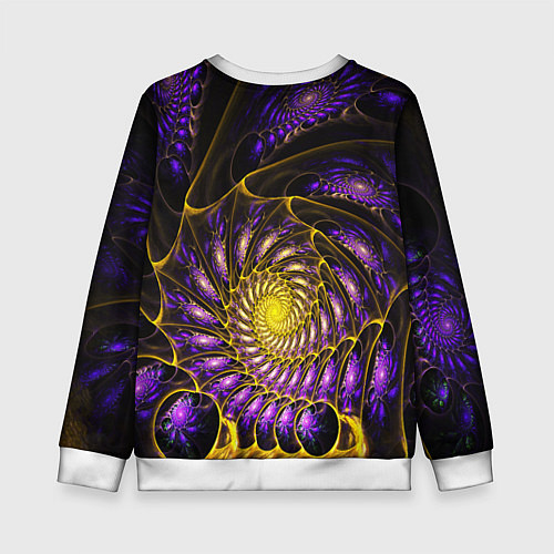 Детский свитшот Fractal illusion steel / 3D-Белый – фото 2