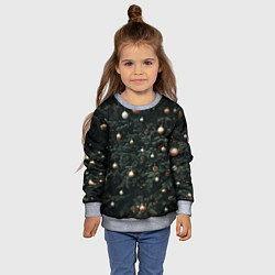 Свитшот детский Паттерн - Новогодняя елка, цвет: 3D-меланж — фото 2