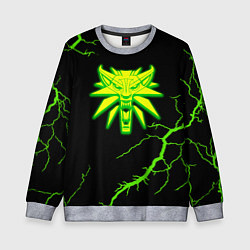 Свитшот детский The Witcher storm effect, цвет: 3D-меланж