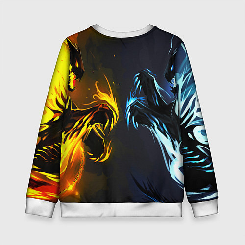 Детский свитшот Doom logo monster / 3D-Белый – фото 2