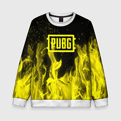 Детский свитшот PUBG fire yellow