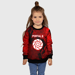 Свитшот детский Portal2 огненный стиль, цвет: 3D-черный — фото 2