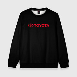 Свитшот детский Toyota red logo auto, цвет: 3D-черный