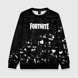 Свитшот детский Fortnite pattern black, цвет: 3D-черный