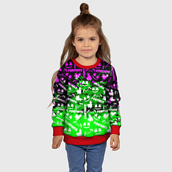 Свитшот детский Fortnite краски кислота, цвет: 3D-красный — фото 2