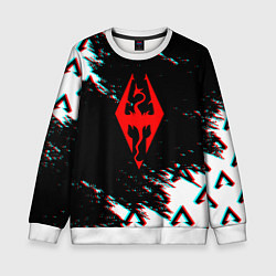 Свитшот детский The Elder Scrolls Online glitch, цвет: 3D-белый