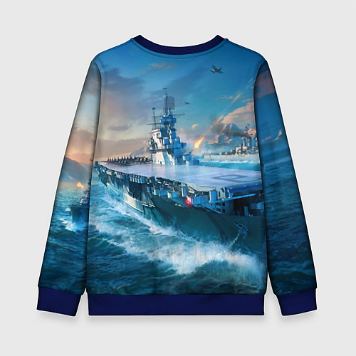 Детский свитшот War Thunder ship / 3D-Синий – фото 2