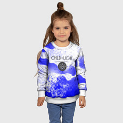 Свитшот детский Child of Light брызги красок, цвет: 3D-белый — фото 2