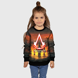 Свитшот детский Assassins Creed корабли, цвет: 3D-черный — фото 2