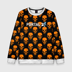 Свитшот детский Portal skull pattern, цвет: 3D-белый