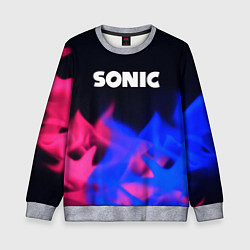 Детский свитшот Sonic neon flame