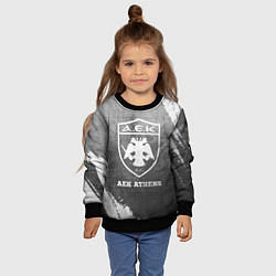 Свитшот детский AEK Athens - grey gradient, цвет: 3D-черный — фото 2