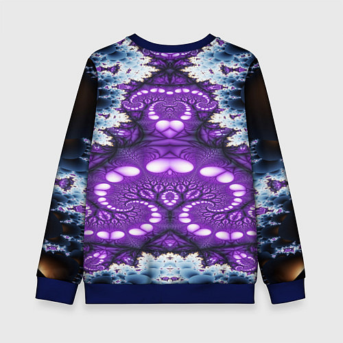 Детский свитшот Абстрактная иллюзия текстура / 3D-Синий – фото 2