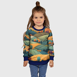 Свитшот детский Луга поля, цвет: 3D-синий — фото 2