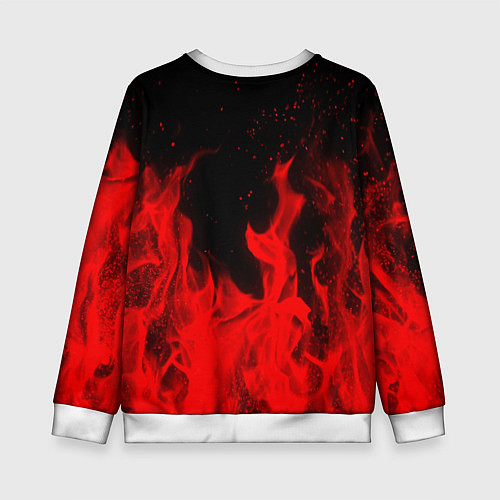 Детский свитшот Samurai fire red / 3D-Белый – фото 2