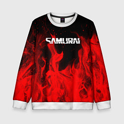 Свитшот детский Samurai fire red, цвет: 3D-белый