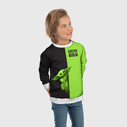Свитшот детский Child Grogu, цвет: 3D-белый — фото 2