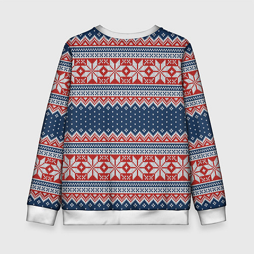 Детский свитшот Knitted Pattern / 3D-Белый – фото 2