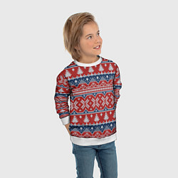Свитшот детский New year pattern, цвет: 3D-белый — фото 2