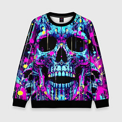 Детский свитшот Cool skull sketch - blots