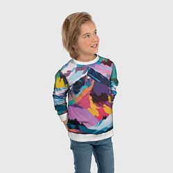 Свитшот детский Горы краски, цвет: 3D-белый — фото 2