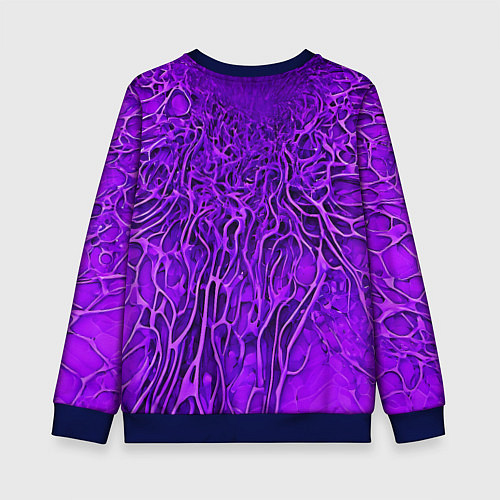 Детский свитшот Фиолетовый симбионт абстракция / 3D-Синий – фото 2