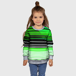 Свитшот детский Разноцветные вертикальные линии, цвет: 3D-меланж — фото 2