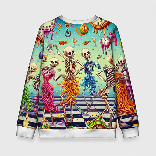 Детский свитшот Бал сатаны - сюрреализм / 3D-Белый – фото 2