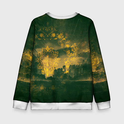 Детский свитшот Винтажный автомобиль под пальмами / 3D-Белый – фото 2