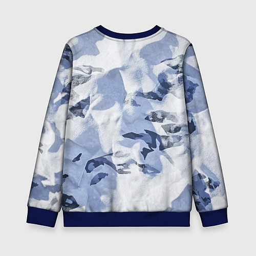 Детский свитшот Альпийский камуфляж / 3D-Синий – фото 2