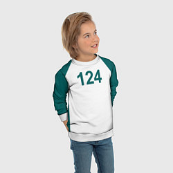 Свитшот детский Игра в кальмара 124, цвет: 3D-белый — фото 2