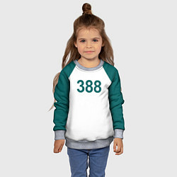 Свитшот детский Игра в кальмара 388, цвет: 3D-меланж — фото 2