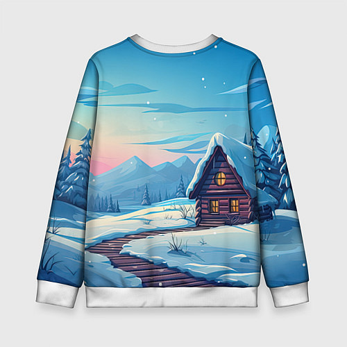 Детский свитшот Новый год змейка 2025 / 3D-Белый – фото 2