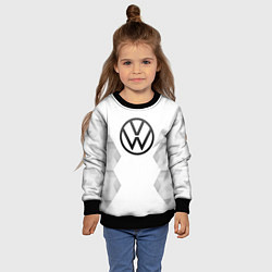 Свитшот детский Volkswagen white poly, цвет: 3D-черный — фото 2