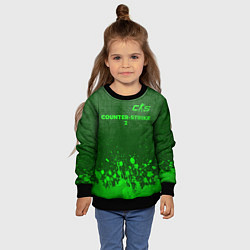 Свитшот детский Counter-Strike 2 - green gradient посередине, цвет: 3D-черный — фото 2
