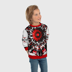 Свитшот детский Красная сюрреалистичная абстракция, цвет: 3D-красный — фото 2