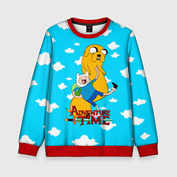 Свитшот детский Время приключений, цвет: 3D-красный